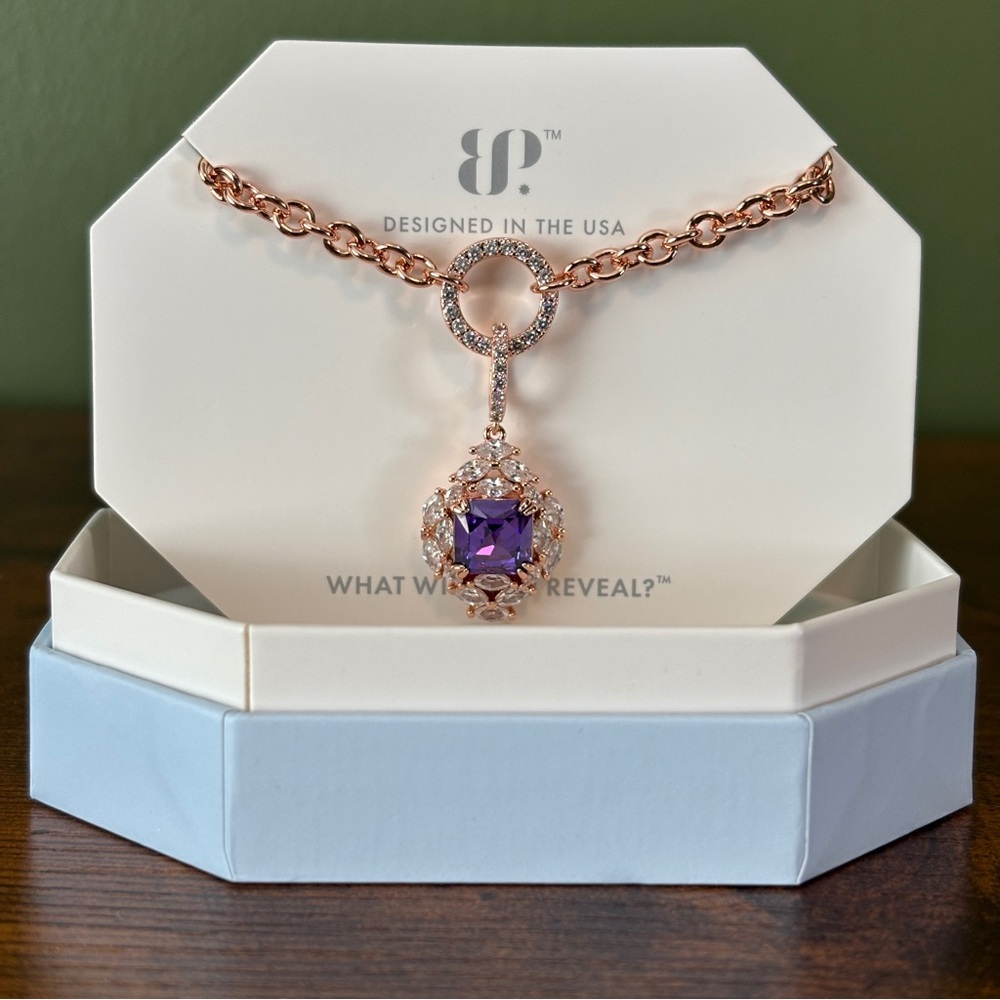 Purple Topaz Pendant Necklace by Bomb Party